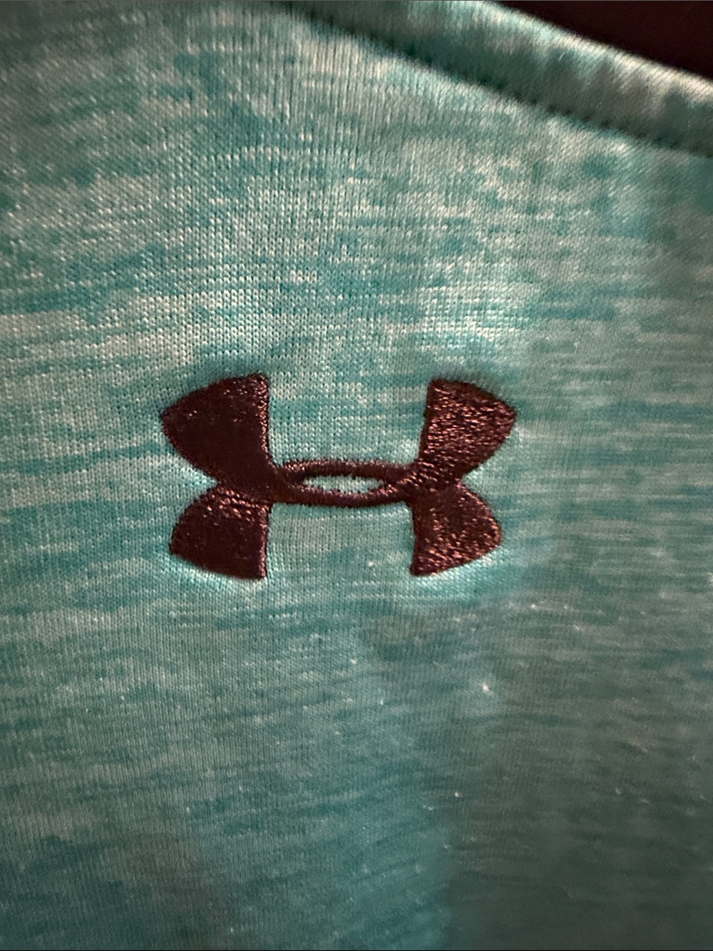 Under Armour Men’s Aqua Quarter-Zip Pullover with Black Accents - Picture 4 of 4